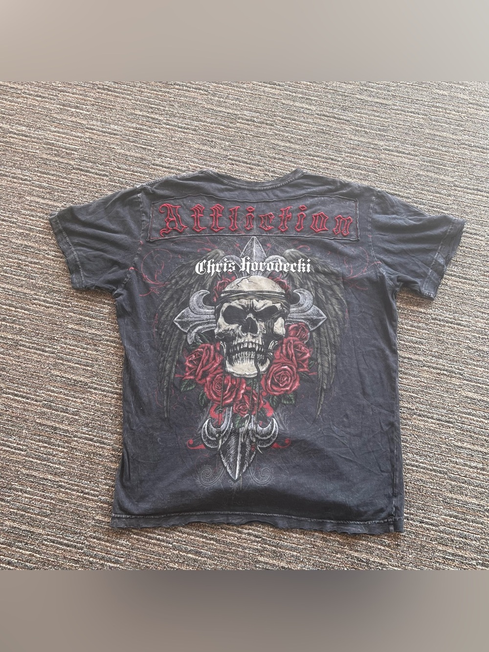 Y2K Vintage Affliction 2000s Chris Hornecki "THE POLISH Hammer" graphic tee